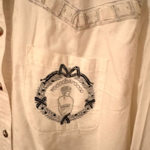 Rocco Barocco women's shirt white like new, size L
