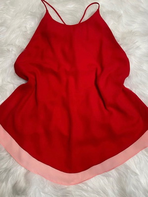 Zara women's top red new with open back size S