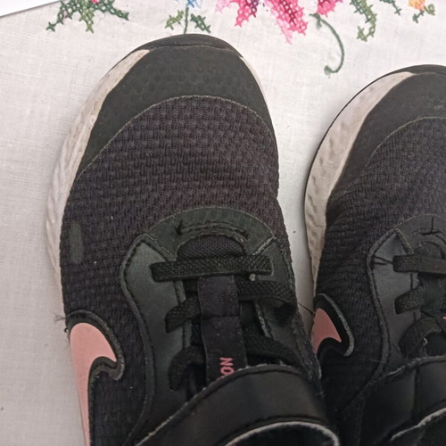Nike Revolution athletic shoes like new, size 31, black for girls