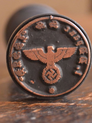 Γερμανική σφραγίδα Δευτέρου Παγκοσμίου Πολέμου Γ' Ράιχ μεταχειρισμένη