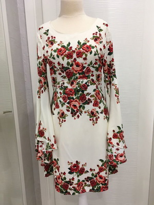 HM & Divided floral asymmetric dress like new, EU40