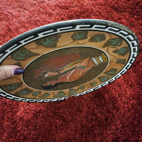 Decorative clay plate like new