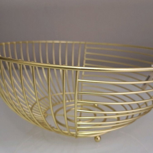 Fruit bowl gold metal new 28cm diameter ×13cm height