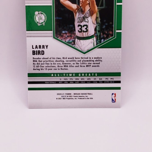 Panini Mosaic Larry Bird All-Time Greats Card like new