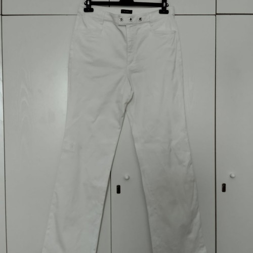 Lecomte white pants new, size 44, cotton blend