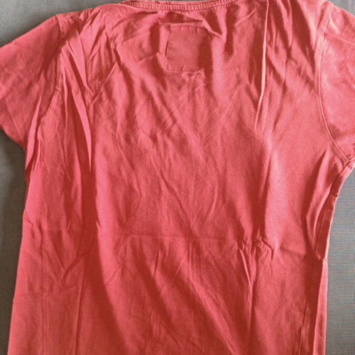 T-shirt used, size S, brown and red
