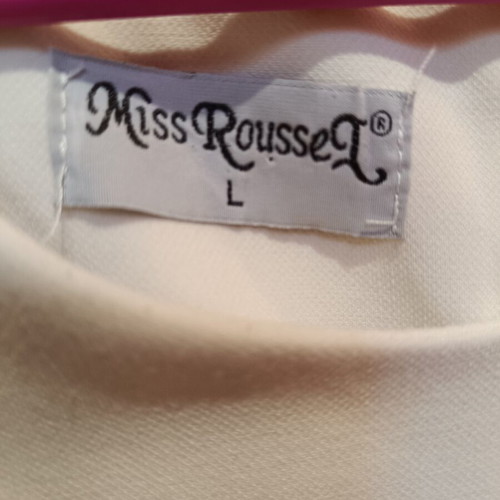Miss Russel cocktail dress size L like new, white, lined, fitted with zipper