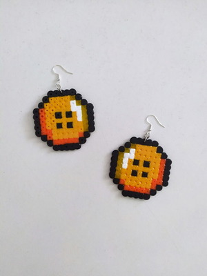 Buttons handmade earrings new