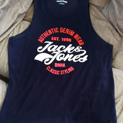 Jack and Jones men's sleeveless shirt like new, black, slim fit
