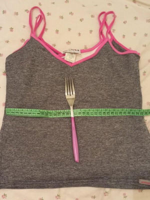 Morgan summer tank top used, size M, white and grey