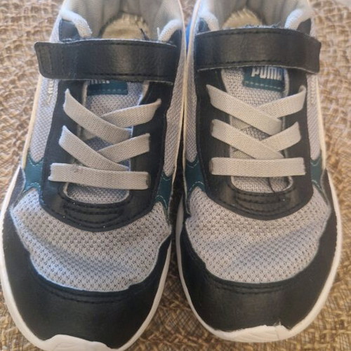 Puma kids' shoes used, size 35, gray, athletic