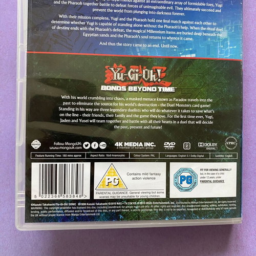 Yu-Gi-Oh! The Dark Side of Dimensions & Bonds Beyond Time 2-Movie DVD like new