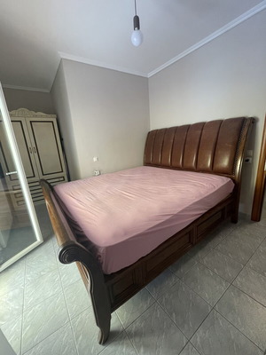King Size Bed Kourtis solid wood used with mattress and premium base