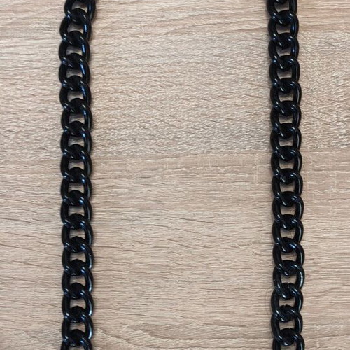 Hammered black chain new, 2 meters