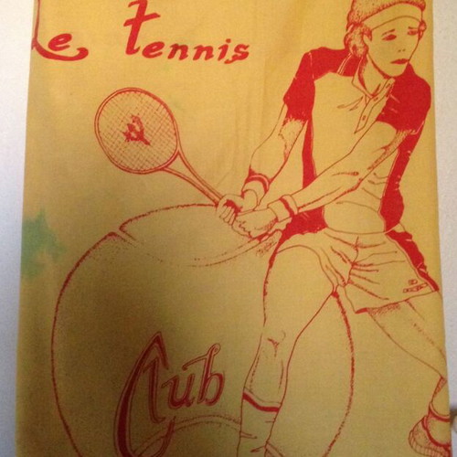 Club Mediteranee Le Tennis pareo used, partially discolored