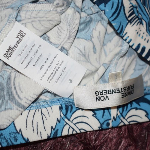 Diane Von Furstenberg Brooklyn floral-print trousers size L like new