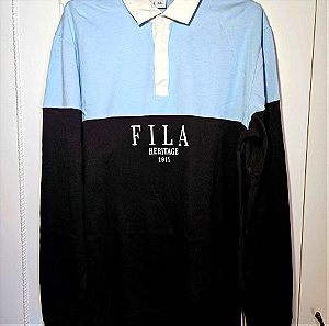 Αυθεντική FILA ανδρική μπλούζα με λογότυπο, μέγεθος L.
