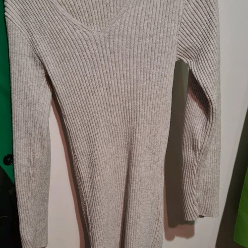 Midi beige wool dress size S new from UK