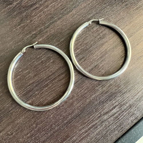 Jools hoop earrings like new, large size, silver