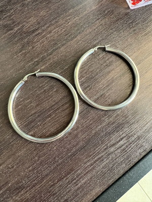 Jools hoop earrings like new, large size, silver