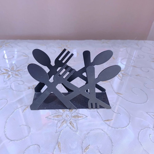 Metal napkin holder for table in black color like new