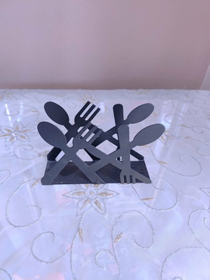 Metal napkin holder for table in black color like new
