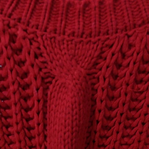 Knit sweater used with puff sleeves, size M