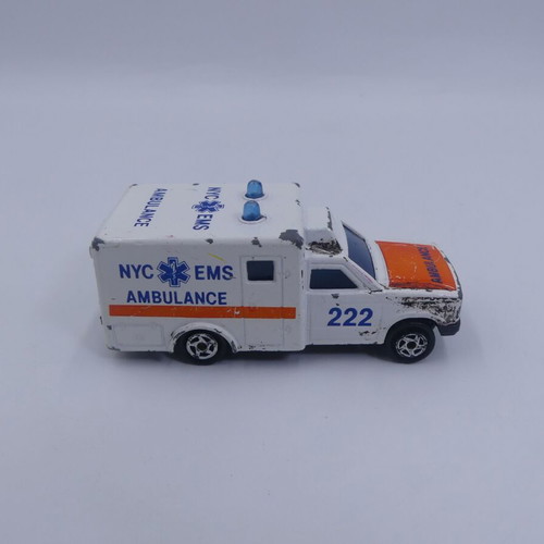 Majorette 255-D White Ambulance Truck 1:60 Scale used