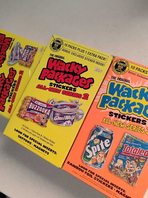Πακέτα Wacky Packages Topps 2005 και 2006 σαν καινούργια, τρία