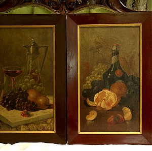 Δύο πίνακες απο Ρωσική καλλιτέχνη στα τέλη του 19ου αιώνα. Λάδι σε κάμβα