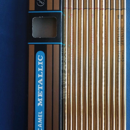 Camel Metallic Faber pencils new, pack of 12 in gold color
