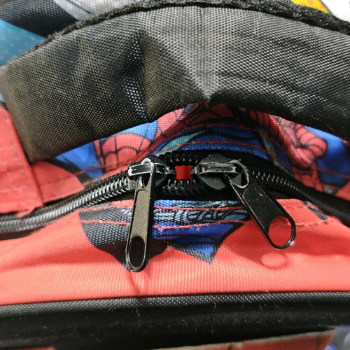 Spiderman school backpack used with wheels and detachable mask