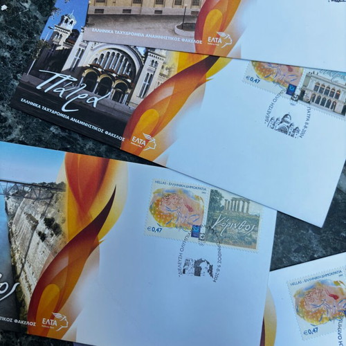 First Day Cover Envelope Set, Olympic Flame Greece