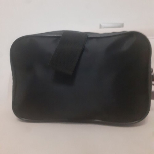 Men's toiletry bag new, 17cm with lock, blue and black