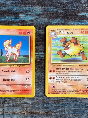 Pokémon 10 Authentic Cards Charmander Ponyta Primeape Onix Trainer Energy Like New