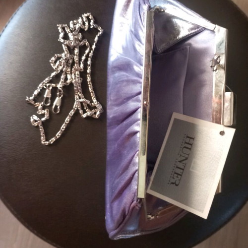 Hunter vintage 90's purple metallic evening bag clutch new