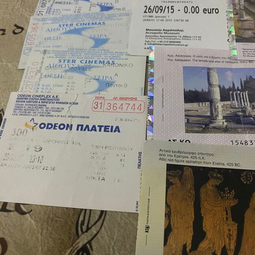 Collection of used tickets, 50 pieces from worldwide travels