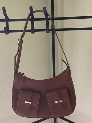 Folli Follie women's 2-in-1 brown shoulder and crossbody bag