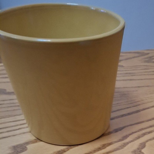 Ceramic yellow flowerpot new