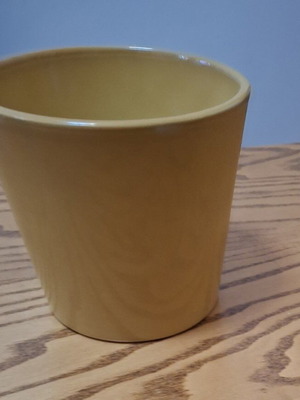 Ceramic yellow flowerpot new