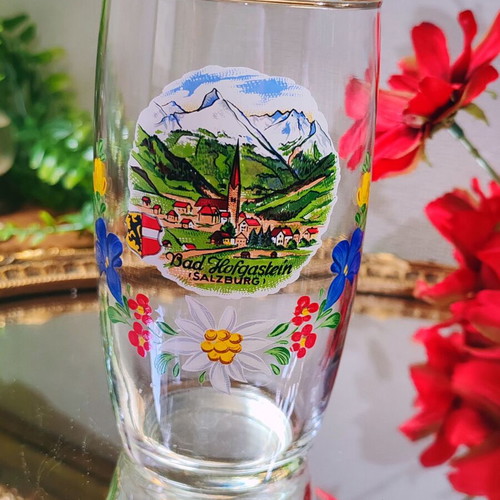 Bad Hofgastein Salzburg vintage Austrian beer glass 300 ml