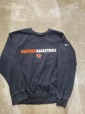 Nike Vintage Panther Basketball Sweater, L, black