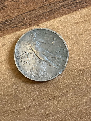 20 centesimmi 1911 Italy used