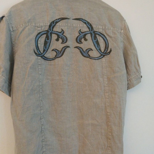 Emilio Sacci men's shirt size L, like new, khaki