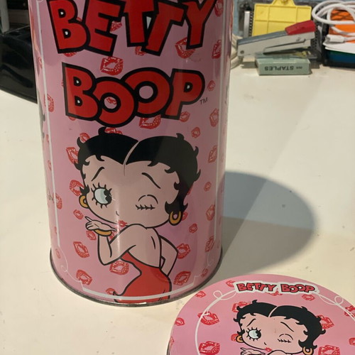 Betty Boop metal storage tin like new