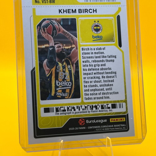 Euroleague Panini Contenders 25-26 Khem Birch Auto new