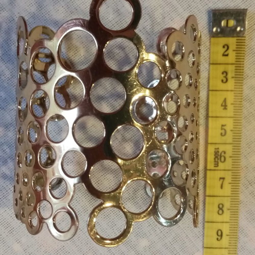 Vintage cuff bracelet with perforated design Paco Rabanne Lady Million used