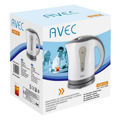 Avec kettle white-gray 1.8lt 2000W new