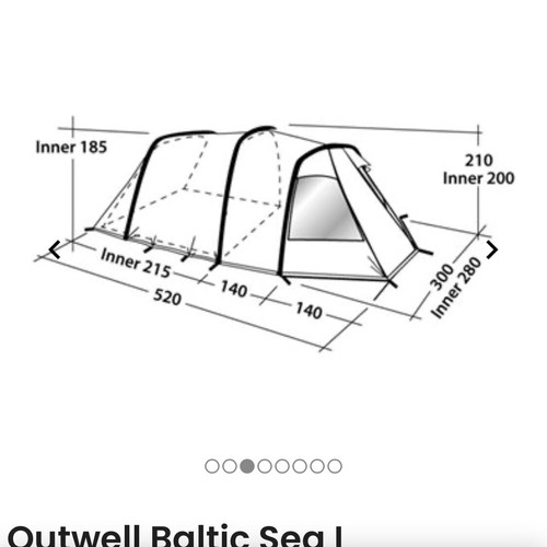 Outwell Baltic Sea L camping tent like new, 5-person