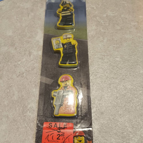LEGO City Eraser Set, sealed